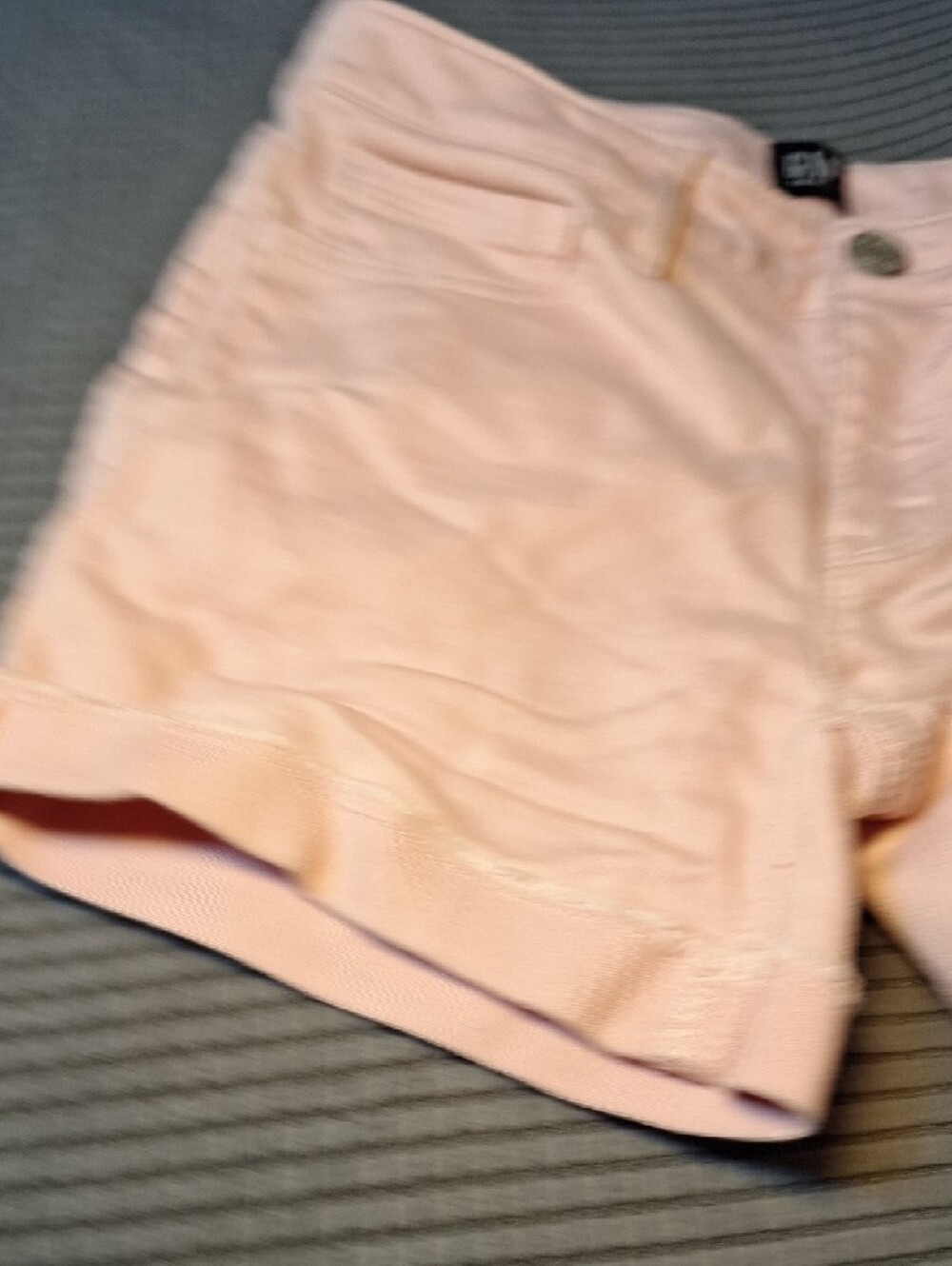 GAP Girls Pale Pink Denim Rolled-Hem Shorts - Picture 5 of 7